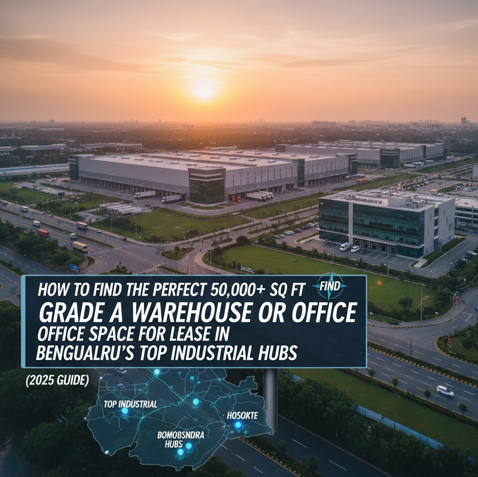 How to Find the Perfect 50,000+ Sq Ft Grade A Warehouse or Office Space for Lease in Bengaluru’s Top Industrial Hubs (2025 Guide)